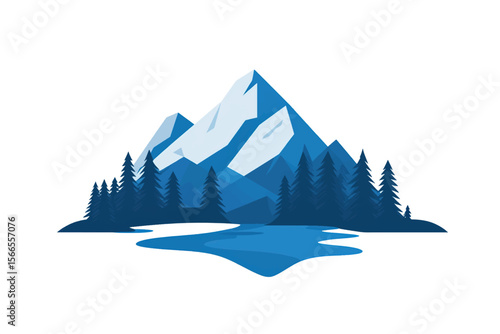 Vibrant forest landscape with diverse trees and natural elements