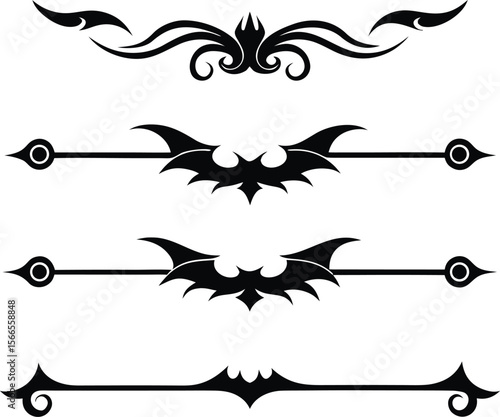Elegant Divider Ornaments Vector Illustration Set