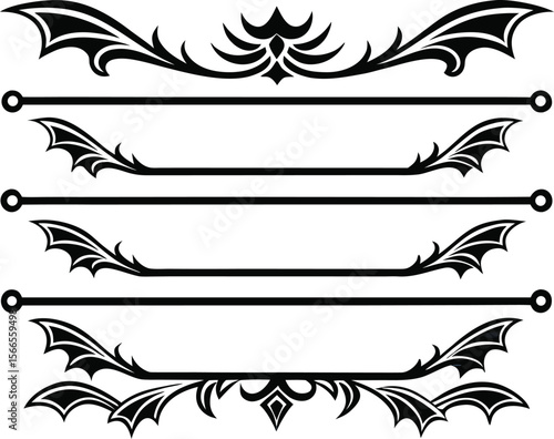 Elegant Divider Ornaments Vector Illustration Set