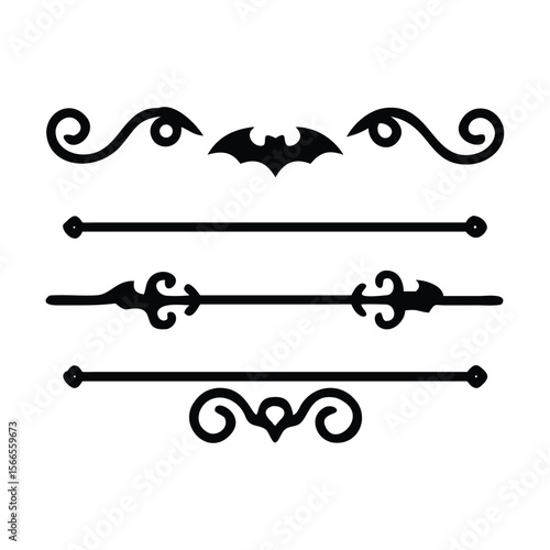 Elegant Divider Ornaments Vector Illustration Set