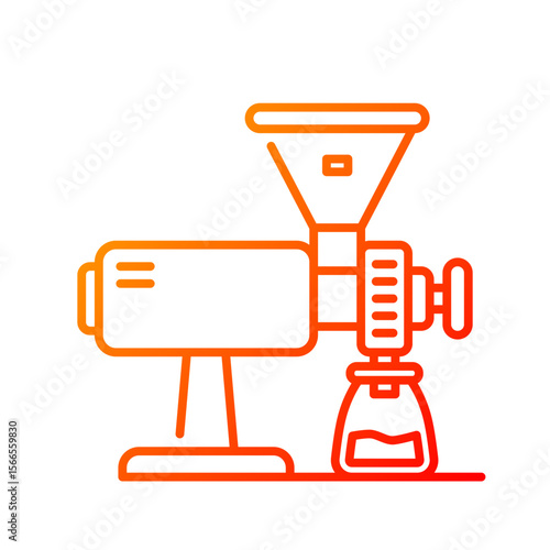 Coffee grinder icon. coffee, grinder, beans, mill, brew, manual, electric, ground. Vector Icon Illustration