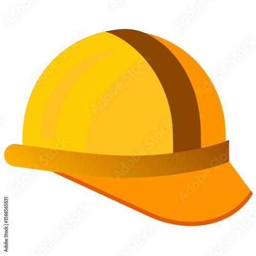 yellow helmet isolated on white