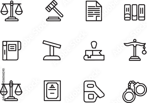 Court and Legal System Vector Bundle

