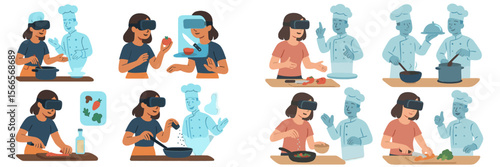 Cooking training in virtual reality with a focus on healthy meal preparation and culinary skills at home