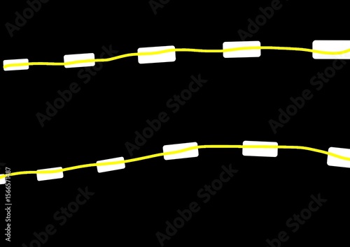 Wallpaper Mural Decorative string lights on black background   Torontodigital.ca