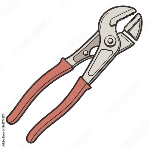 Water Pump Pliers Vector Tools for Repair, Maintenance, and Pipework Design