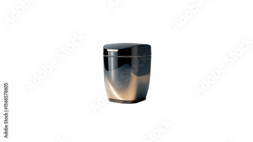 Modern Elegant Black and Gold Waste Bin - Luxury Bathroom Accessory