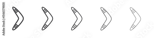 boomerang icon flat thin illustration symbol
