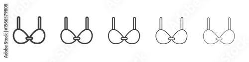 bra icon flat thin illustration symbol