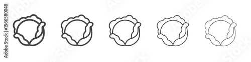 cabage icon flat thin illustration symbol