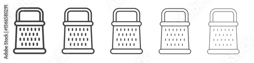 cheese shreder icon flat thin illustration symbol