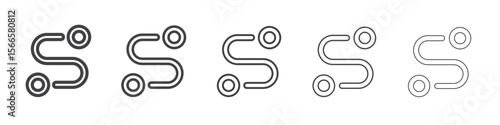 cracker icon flat thin illustration symbol