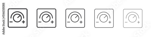dimmer icon flat thin illustration symbol