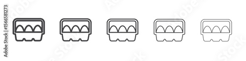 dog icon flat thin illustration symbol