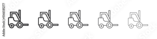 dog icon flat thin illustration symbol