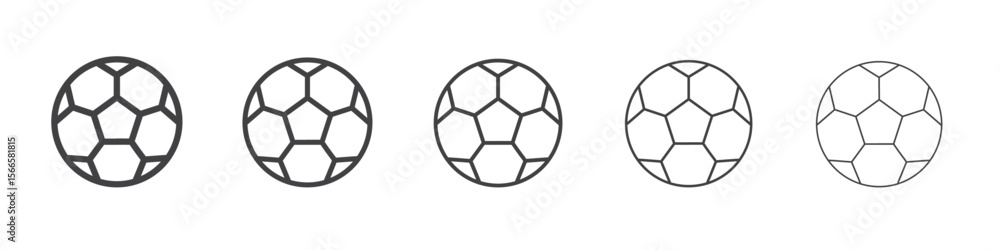 Fototapeta premium foot ball icon flat thin illustration symbol