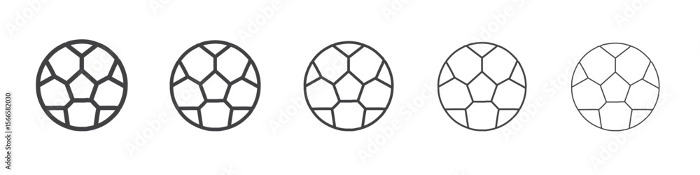 Fototapeta premium football icon flat thin illustration symbol