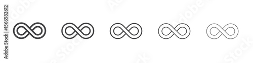 infinity icon flat thin illustration symbol