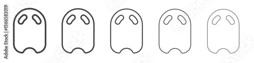 kickboard icon flat thin illustration symbol