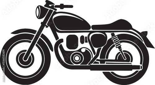 Bold motorcycle vector illustration design