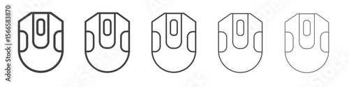 mouse icon flat thin illustration symbol