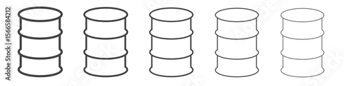 oil drum icon flat thin illustration symbol