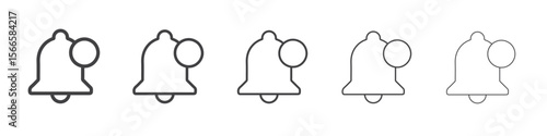 notification icon flat thin illustration symbol