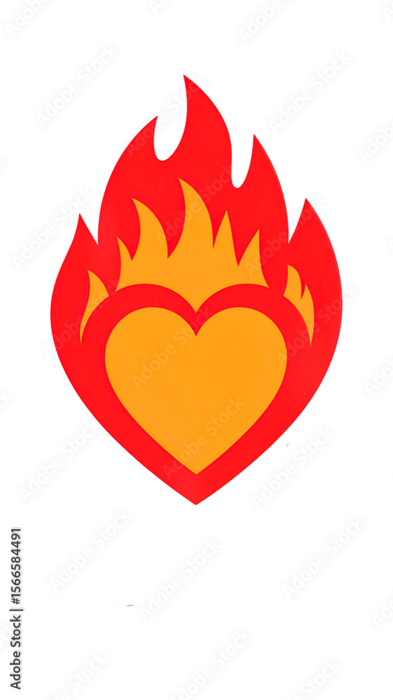 Vector illustration of blazing heart with flame tongues, isolated on transparent background. Stylized image of a heart in flames. Symbol of love and passion. Vector illustration of blazing heart with flame tongues, isolated on transparent background. Stylized image of a heart in flames. Symbol of love and passion.