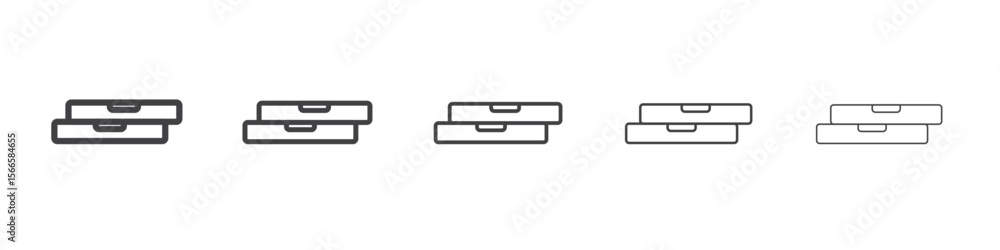 pizza box icon flat thin illustration symbol pizza box icon flat thin illustration symbol