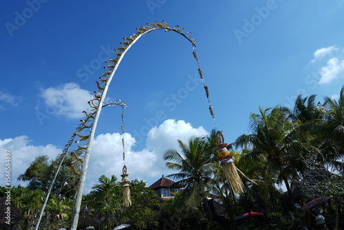 swinging penjor in balinese culture represent Balinese Raya