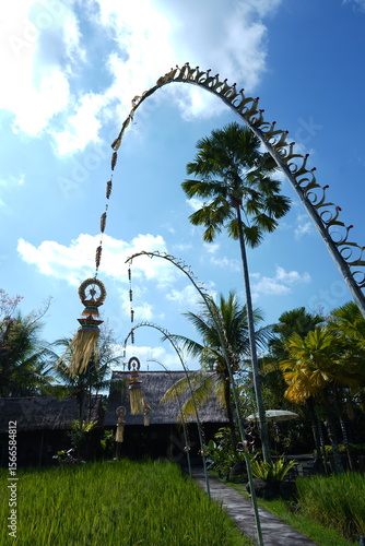 swinging penjor in balinese culture represent Balinese Raya