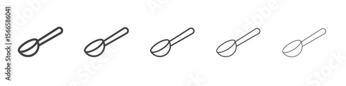 scoop icon flat thin illustration symbol