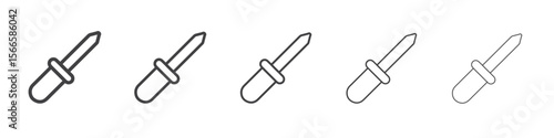 screwdriver icon flat thin illustration symbol