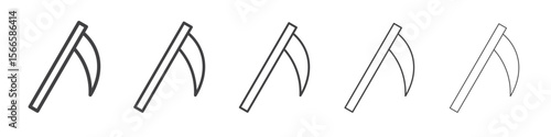 snail icon flat thin illustration symbol