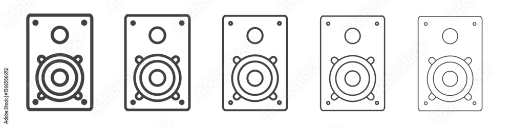 speaker icon flat thin illustration symbol speaker icon flat thin illustration symbol