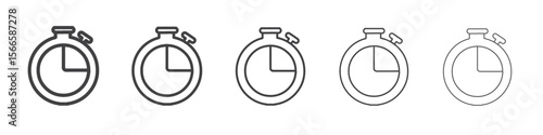 timer cion flat thin illustration symbol