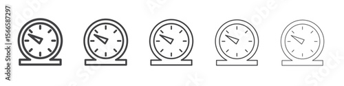 timer icon flat thin illustration symbol