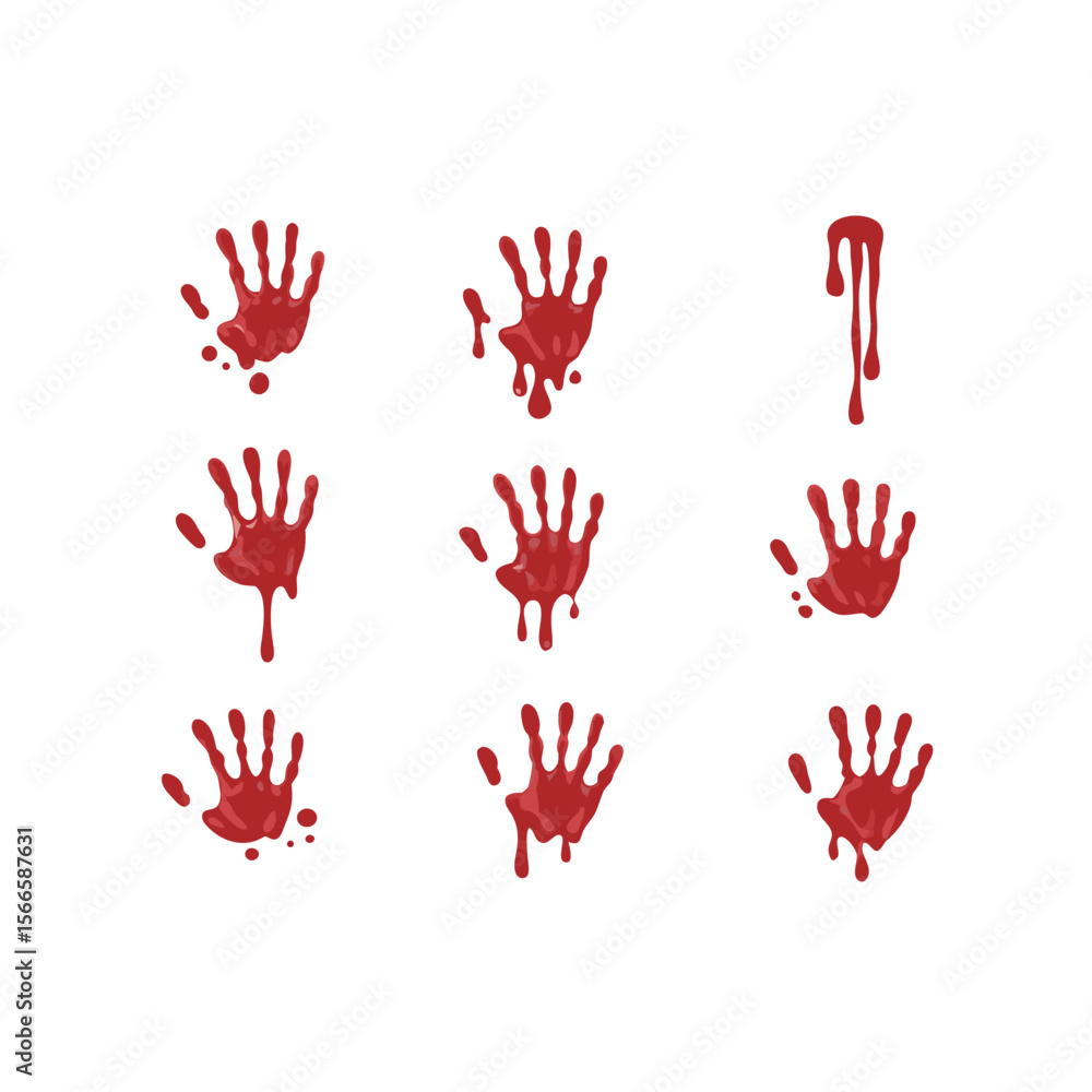Blood hand print seamless pattern on white background red prints | Premium Vector
Blood hand print seamless pattern on white background red prints | Premium Vector