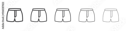 underwear icon flat thin illustration symbol
