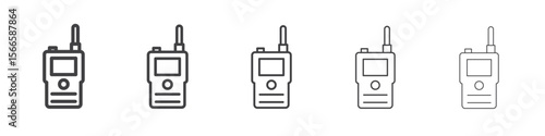 walkie talkie icon flat thin illustration symbol