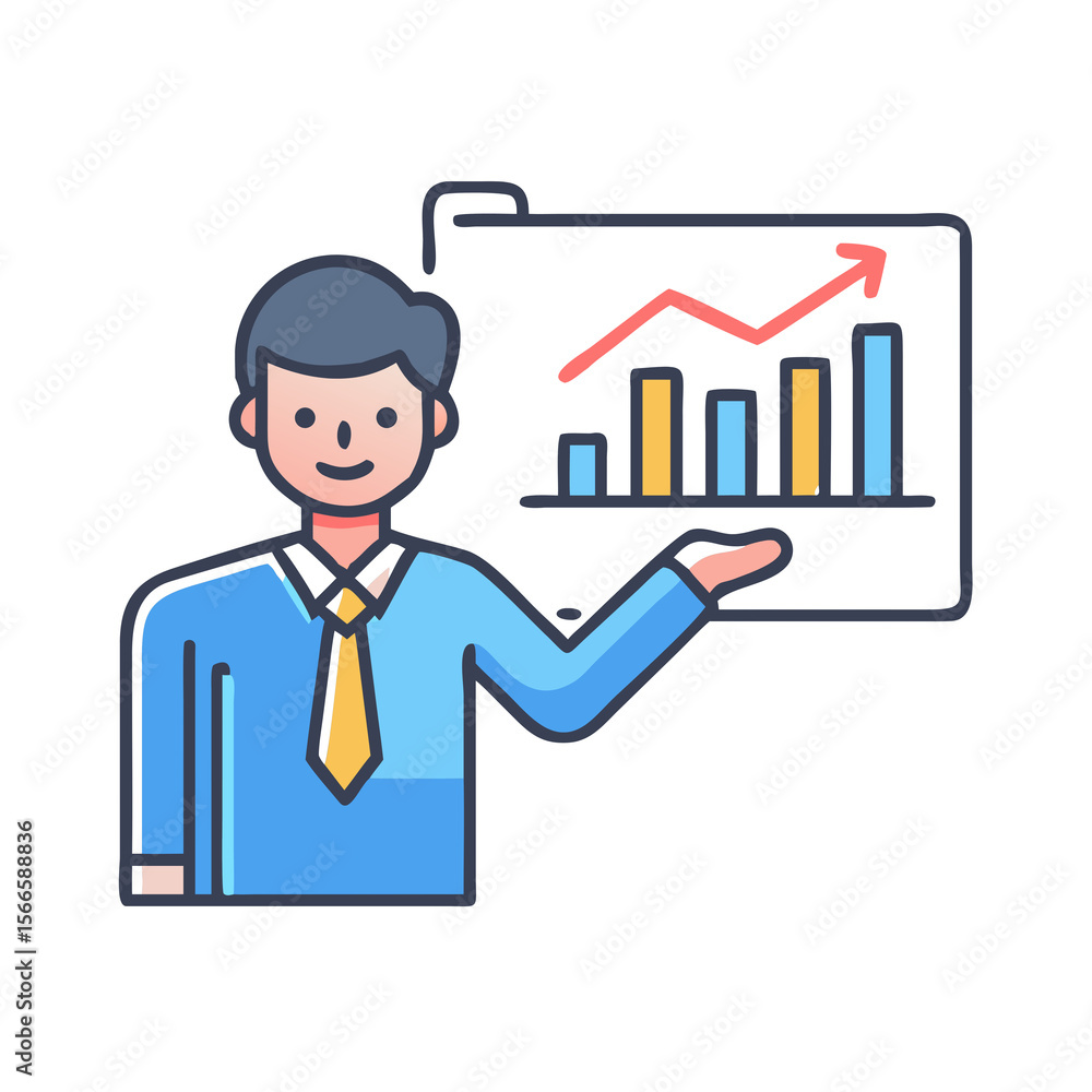 businessman with chart businessman with chart