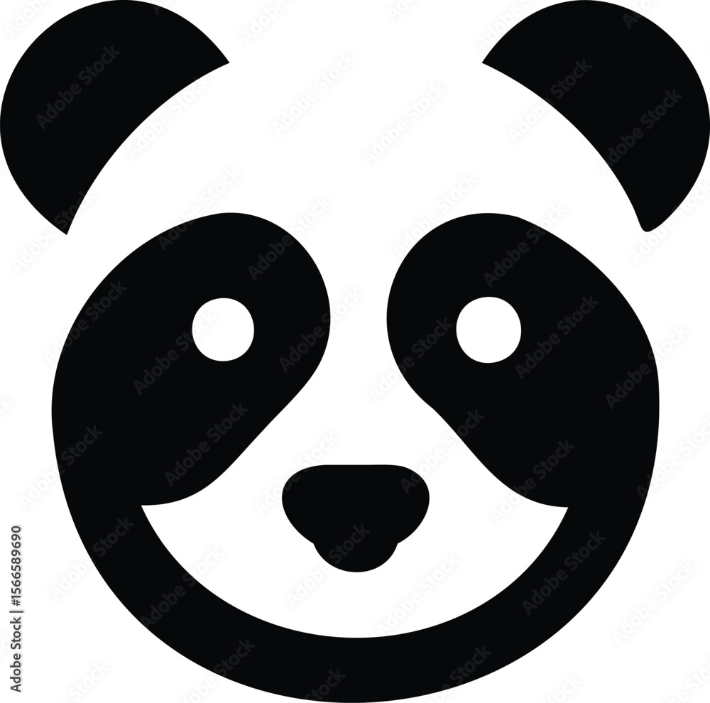 Panda Face Illustration Panda Face Illustration