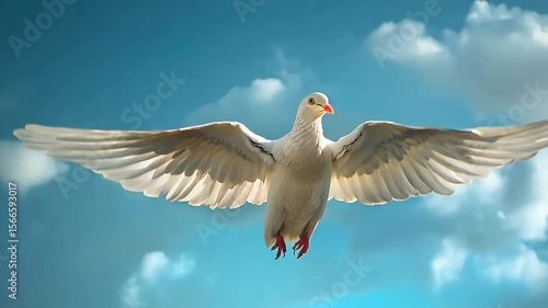 white stork in flight