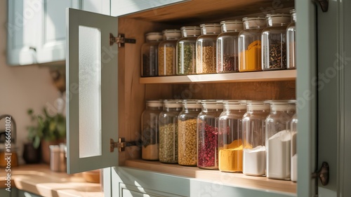 Wallpaper Mural Nontoxic spices and ingredients in glass jars showcases a fresh and safe pantry Torontodigital.ca