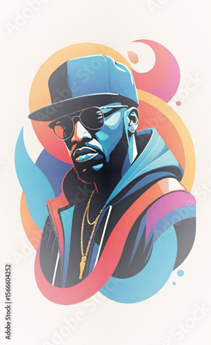 a generic African American rapper portrait
