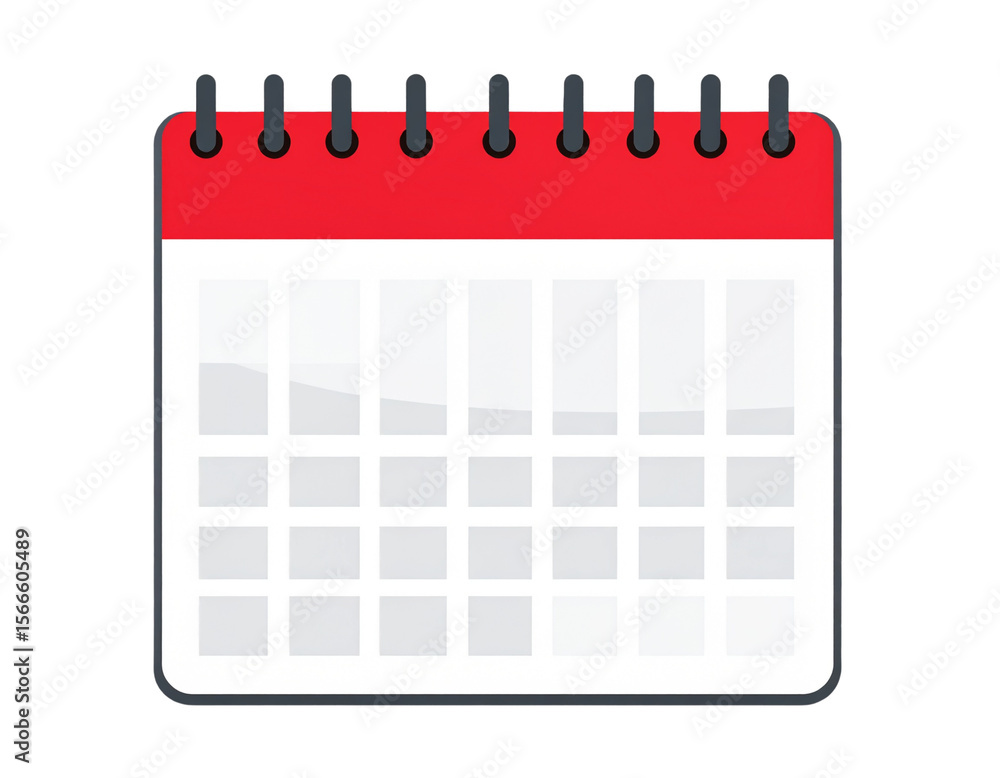 Flat Design Calendar Icon – Blank Page Flat Design Calendar Icon – Blank Page