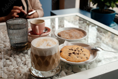 cup of coffee with cookie