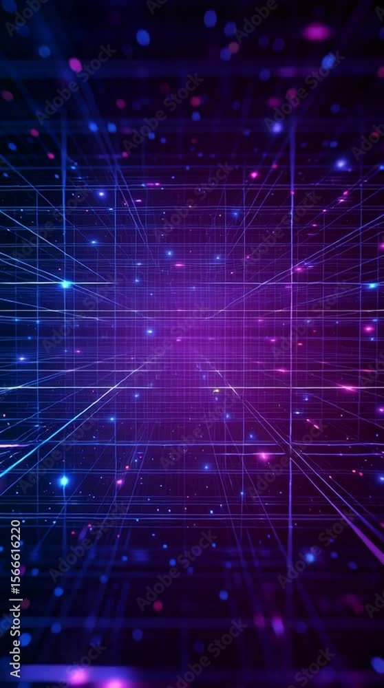 A vibrant abstract digital network featuring lines and glowing particles in motion. A vibrant abstract digital network featuring lines and glowing particles in motion.