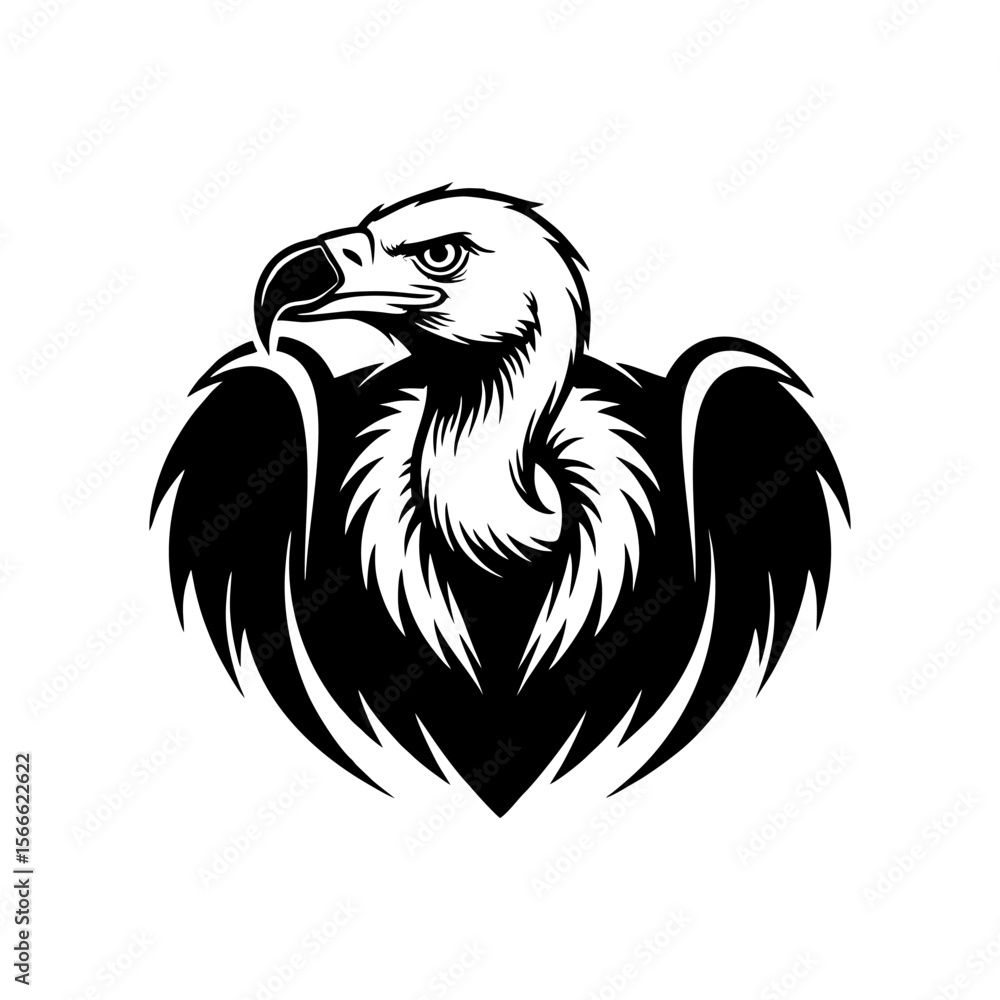 Fototapeta premium vulture head logo vector illustration