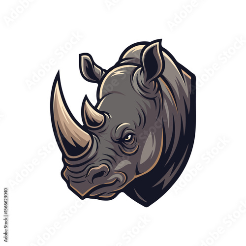 rhino head vector logo